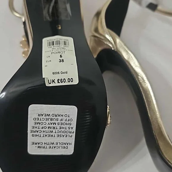 River Island White Crystal Barely there Embellished Heel Sandal - Picture 2 of 8